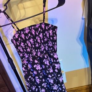 Floral Black and Pink Dress